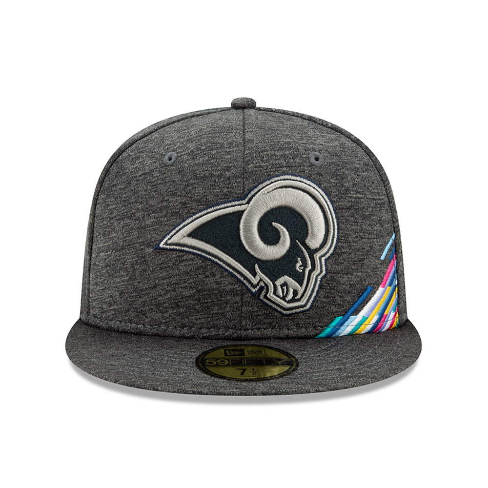 Graue Crucial Catch 59FIFTY-Kappe der Los Angeles Rams
