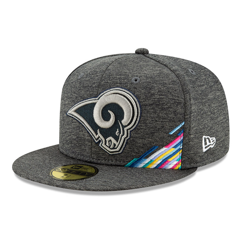 Graue Crucial Catch 59FIFTY-Kappe der Los Angeles Rams