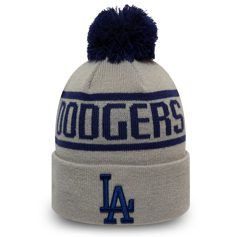 Los Angeles Dodgers – Bommelbeanie in Grau
