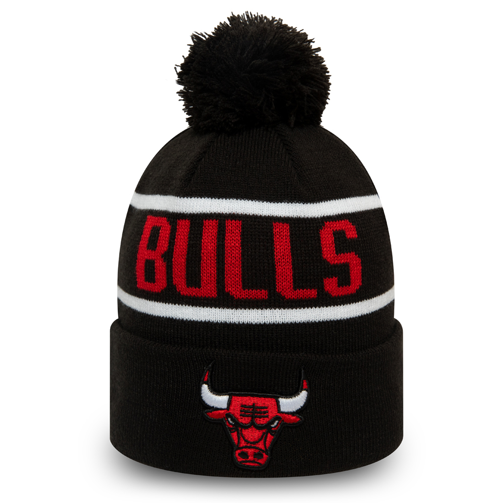 Berretto di maglia con pompon Chicago Bulls nero