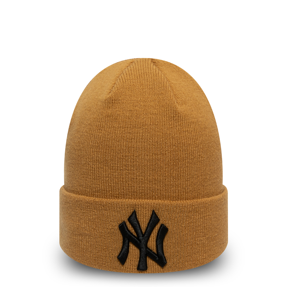 Berretto di maglia con risvolto New York Yankees Essential giallo