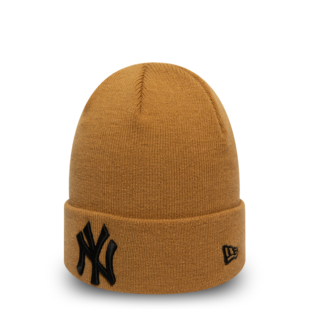 Berretto di maglia con risvolto New York Yankees Essential giallo
