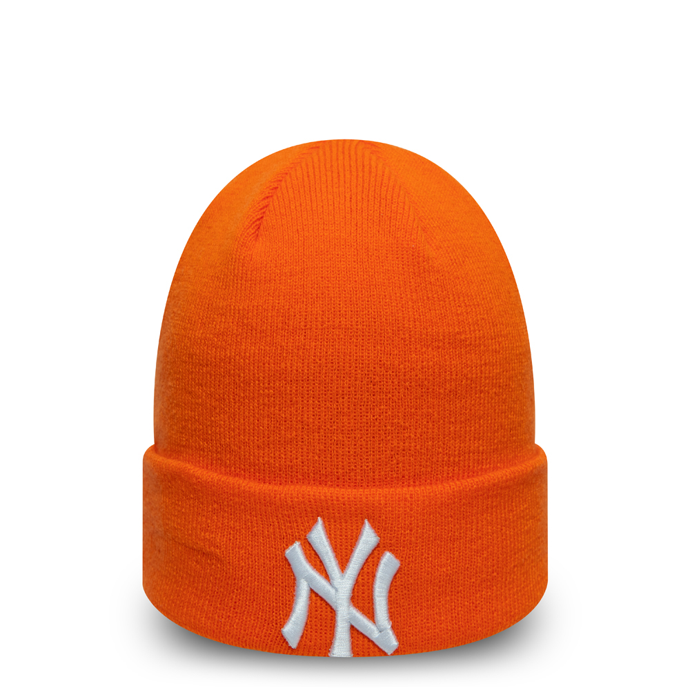 Gorro de punto con vuelta New York Yankees Essential, naranja