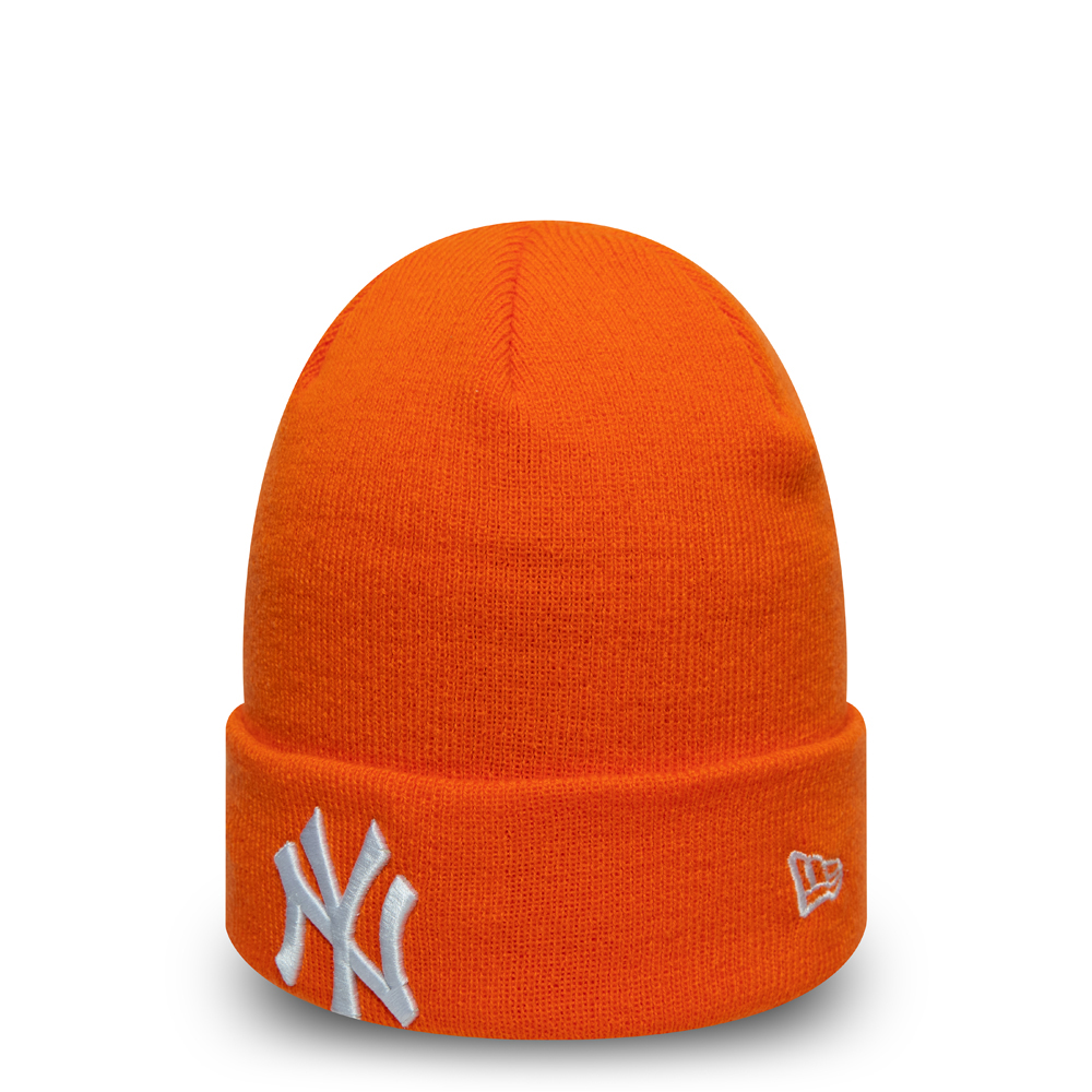 Berretto di maglia con risvolto New York Yankees Essential arancione