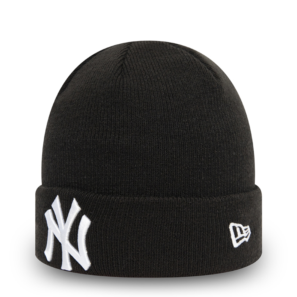 Berretto di maglia con risvolto New York Yankees Essential nero bambino