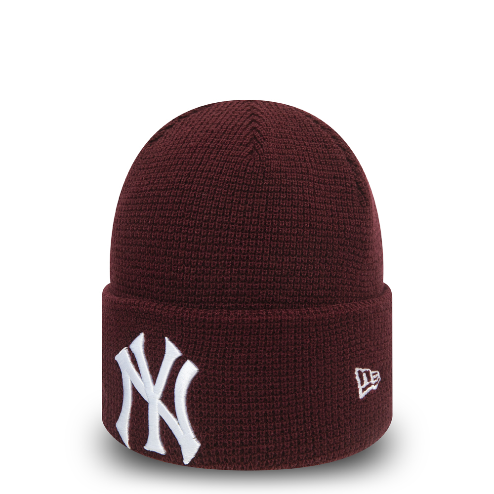 Rote Essential Cuff-Beanie der New York Yankees für Damen