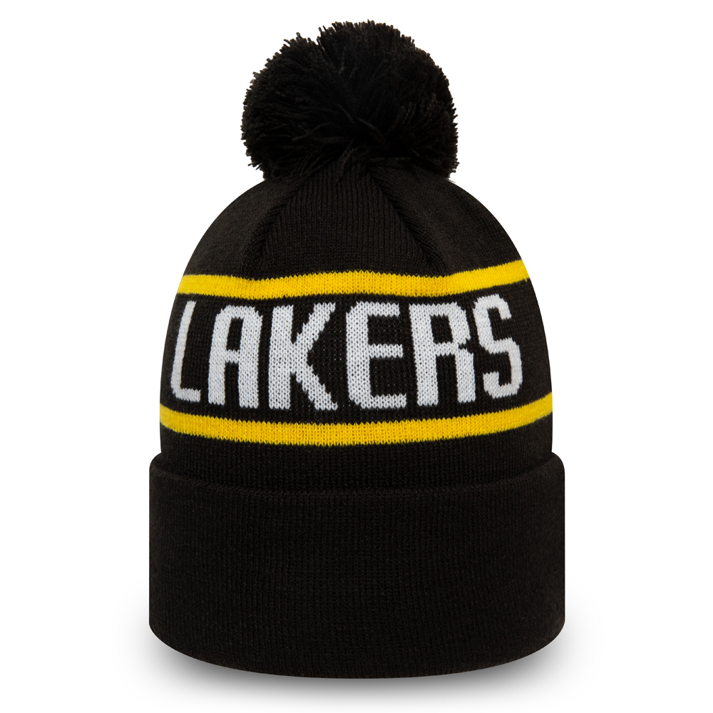 Berretto di maglia con pompon Los Angeles Lakers nero