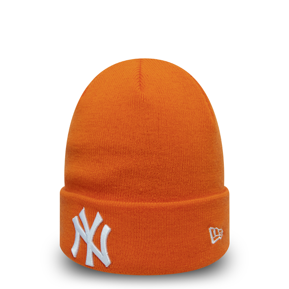 Berretto di maglia con risvolto New York Yankees Essential arancione bambino