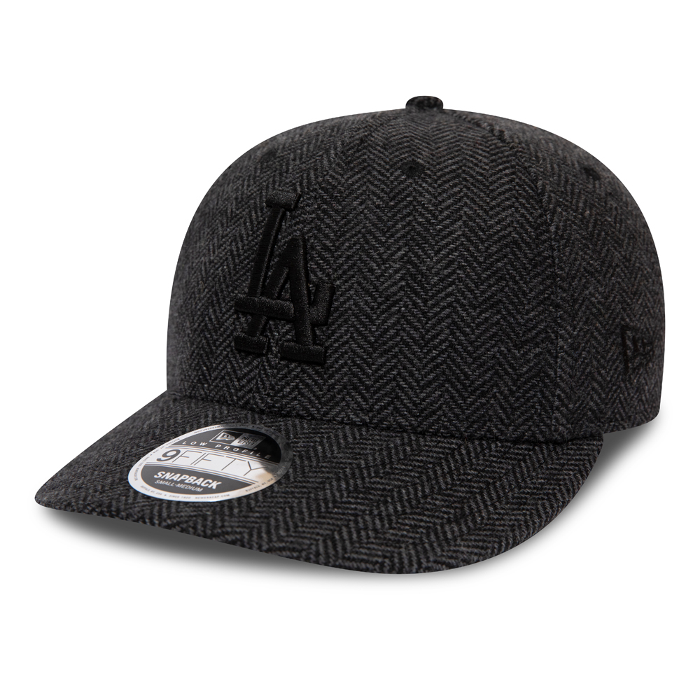 Schwarze Low Profile 9FIFTY-Kappe der Los Angeles Dodgers aus Tweed