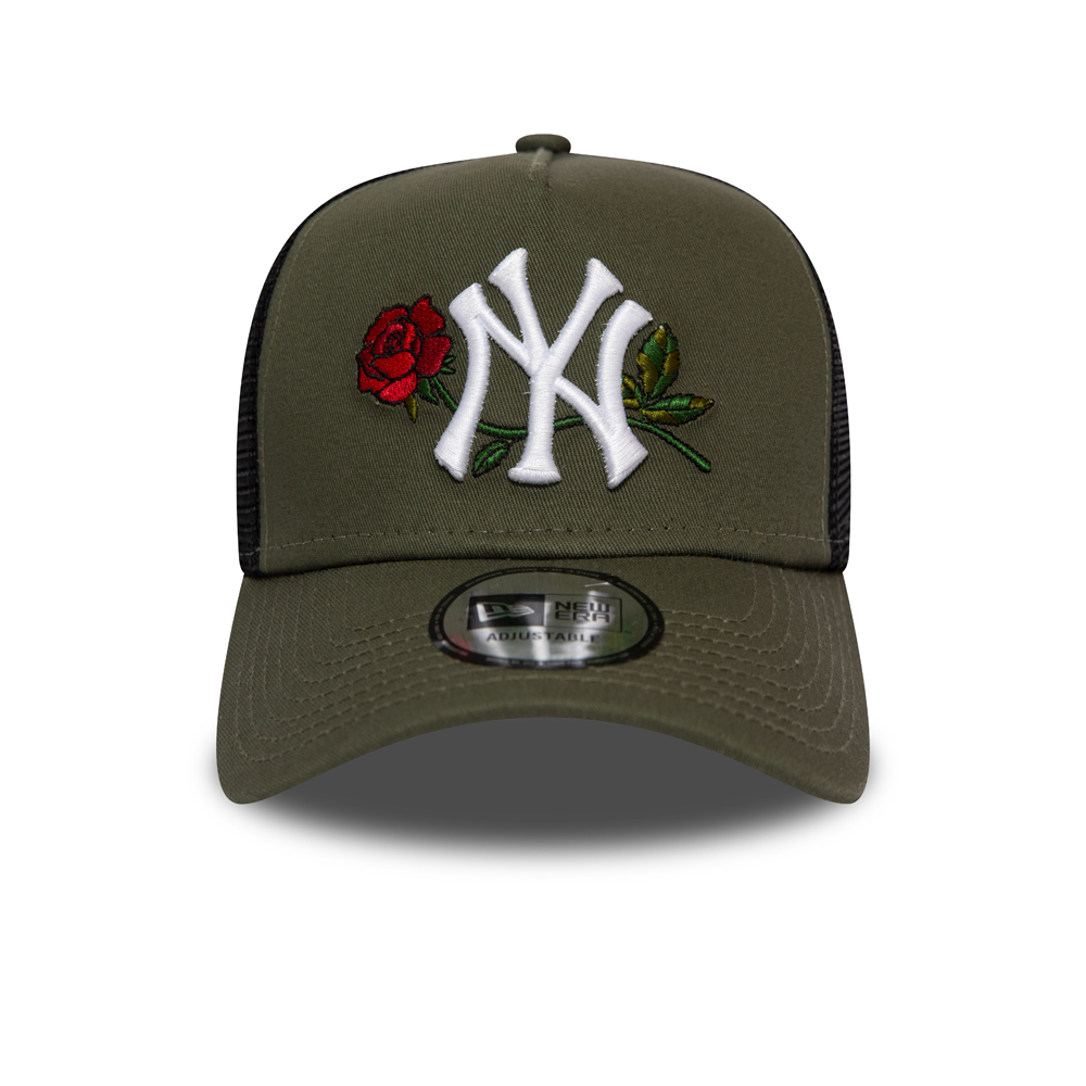 Casquette Trucker verte tissée des New York Yankees