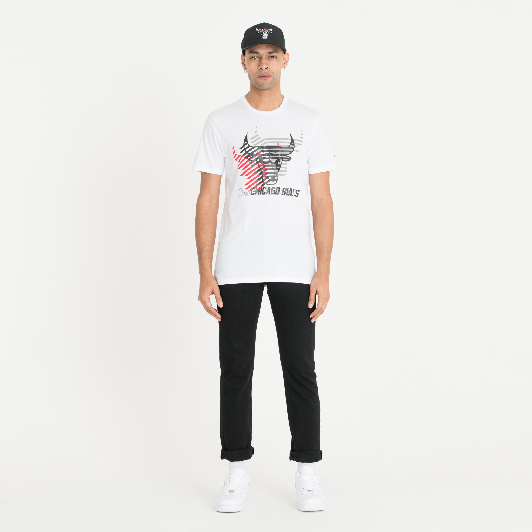 Chicago Bulls – Repeat Logo – T-Shirt – Weiß