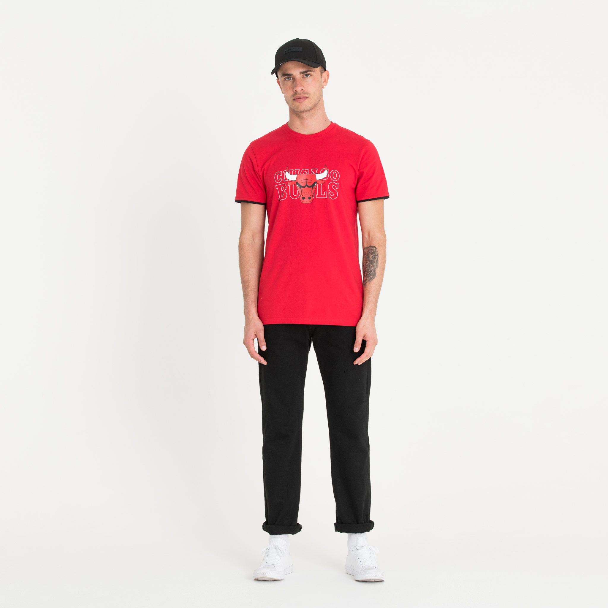 T-shirt à imprimé rouge des Bulls de Chicago