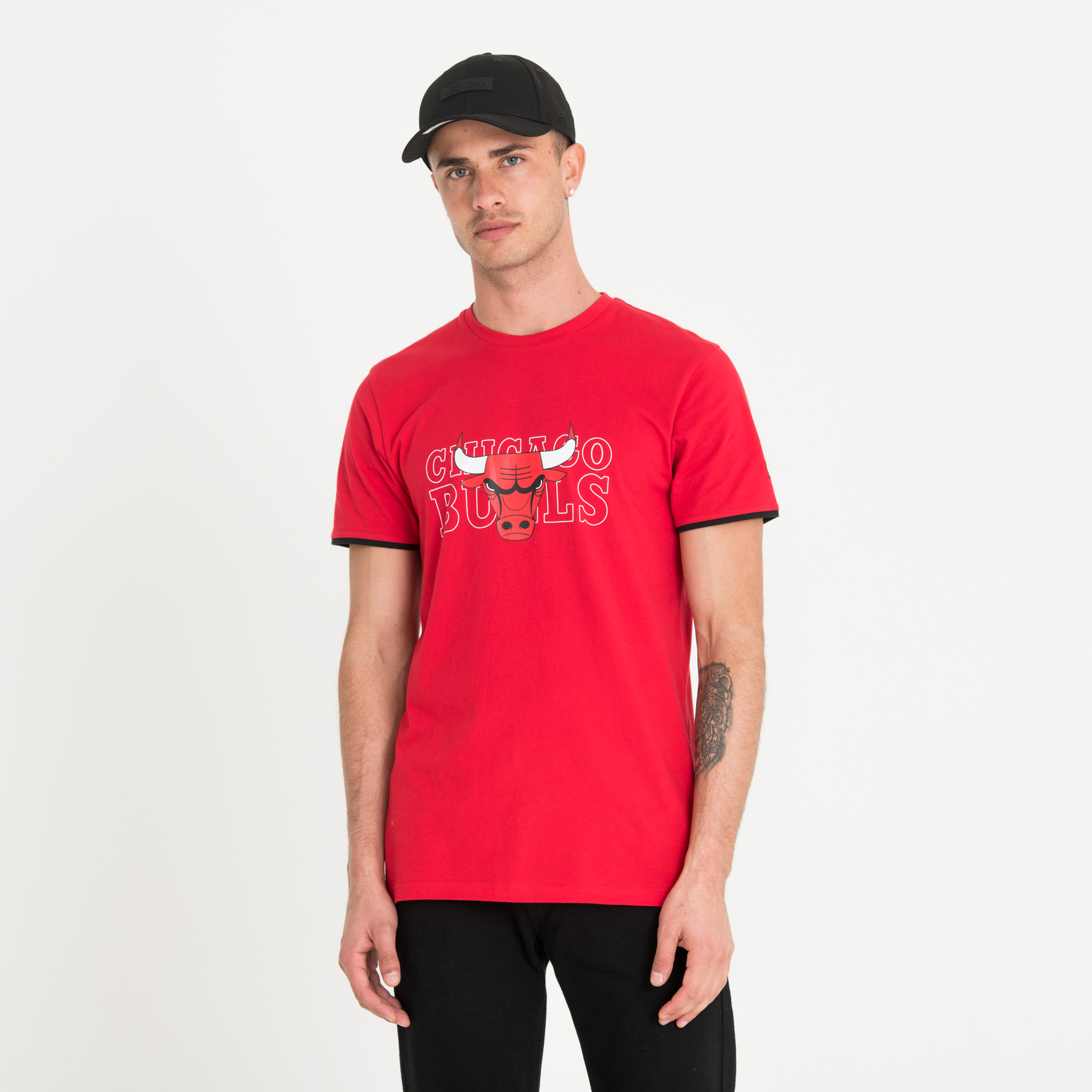 T-shirt stampata dei Chicago Bulls rossa