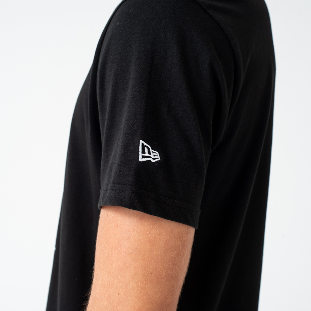 T-shirt noir Los Angeles Dodgers avec logo