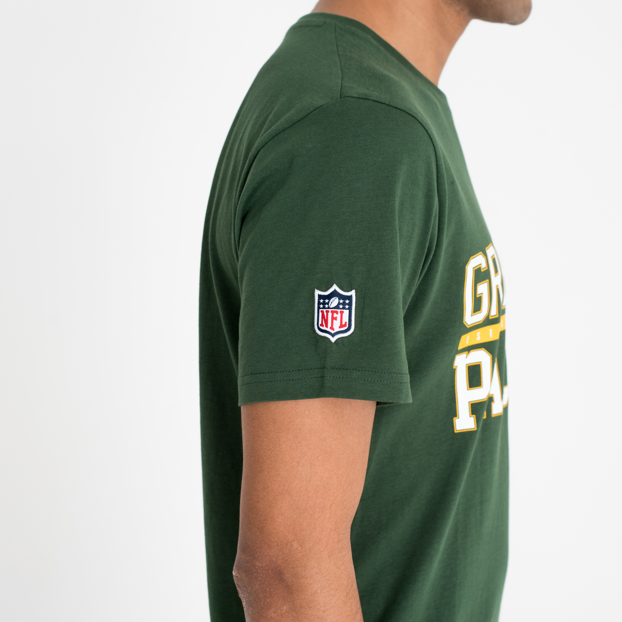 T-shirt con scritta Green Bay Packers Stacked verde