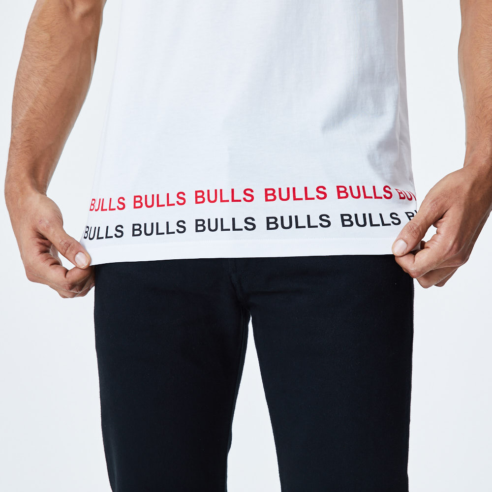 T-shirt blanc Wrap Around des Bulls de Chicago