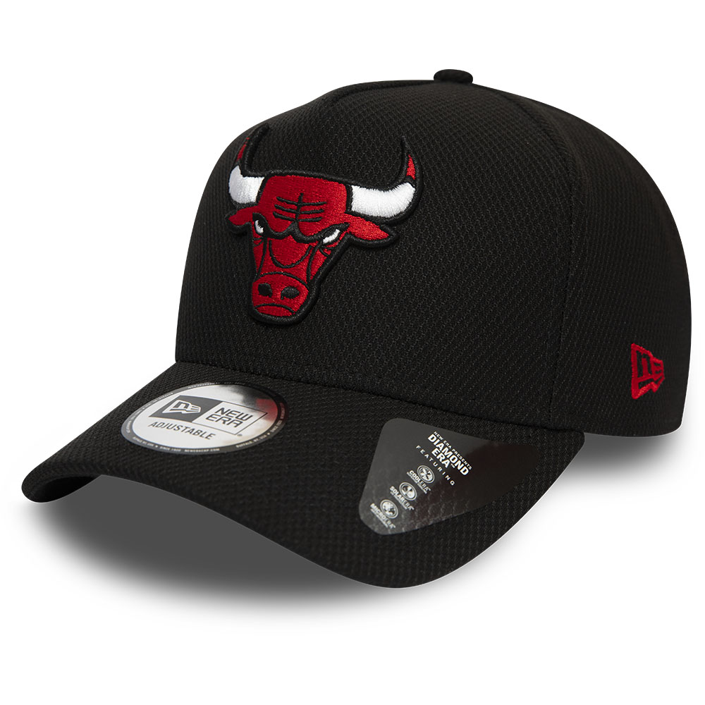 Schwarze Trucker-Kappe der Chicago Bulls mit A-Rahmen