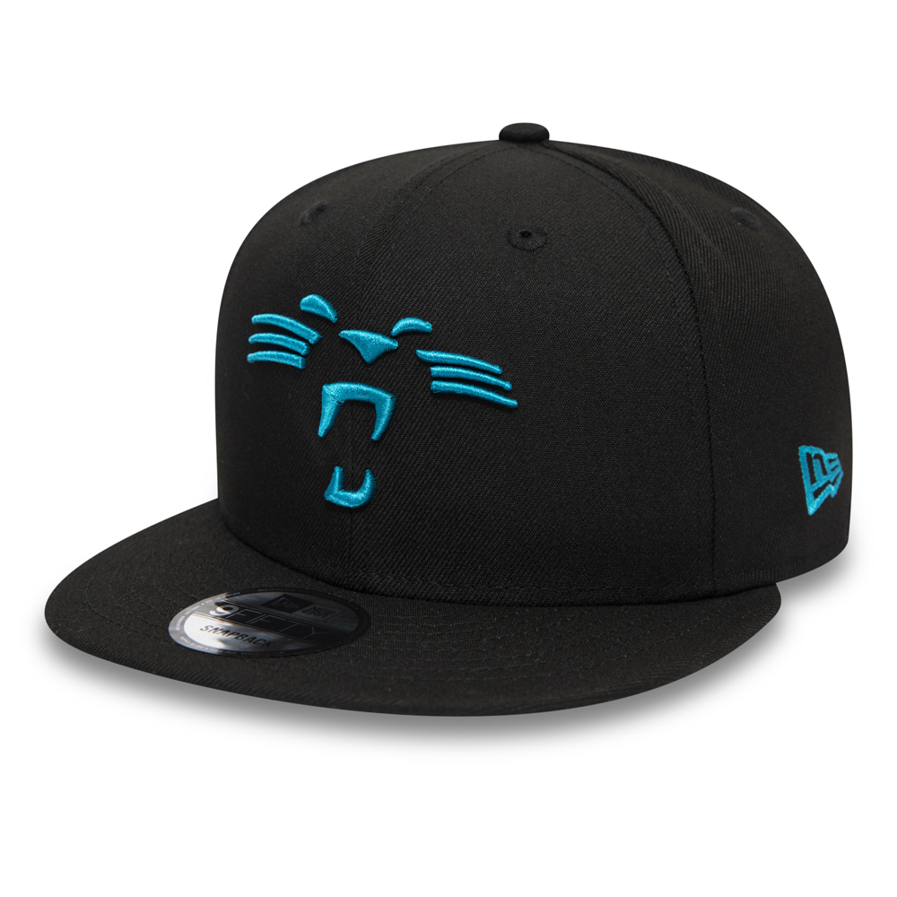 Schwarze 9FIFTY-Kappe mit Element-Logo der Carolina Panthers