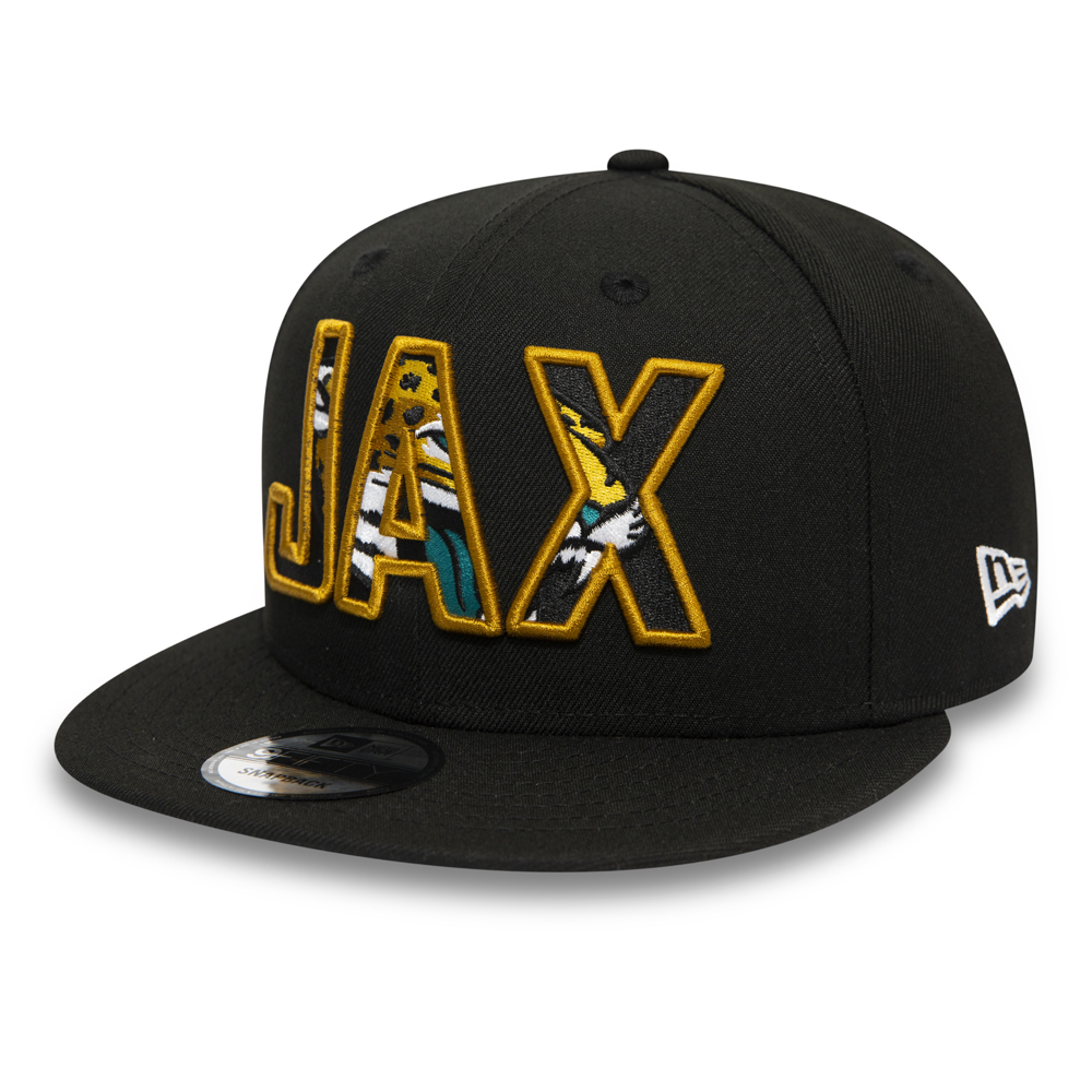 Schwarze 9FIFTY-Kappe mit Typografie-Logo der Jacksonville Jaguars