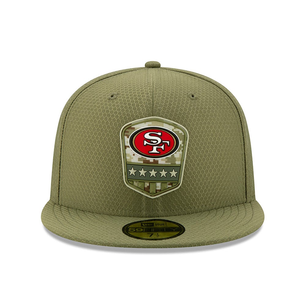 Cappellino 59FIFTY San Francisco 49ERS Salute To Service verde