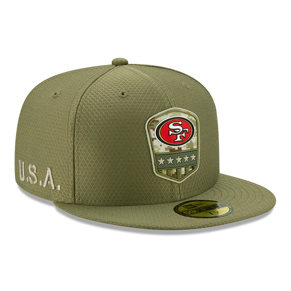 Cappellino 59FIFTY San Francisco 49ERS Salute To Service verde