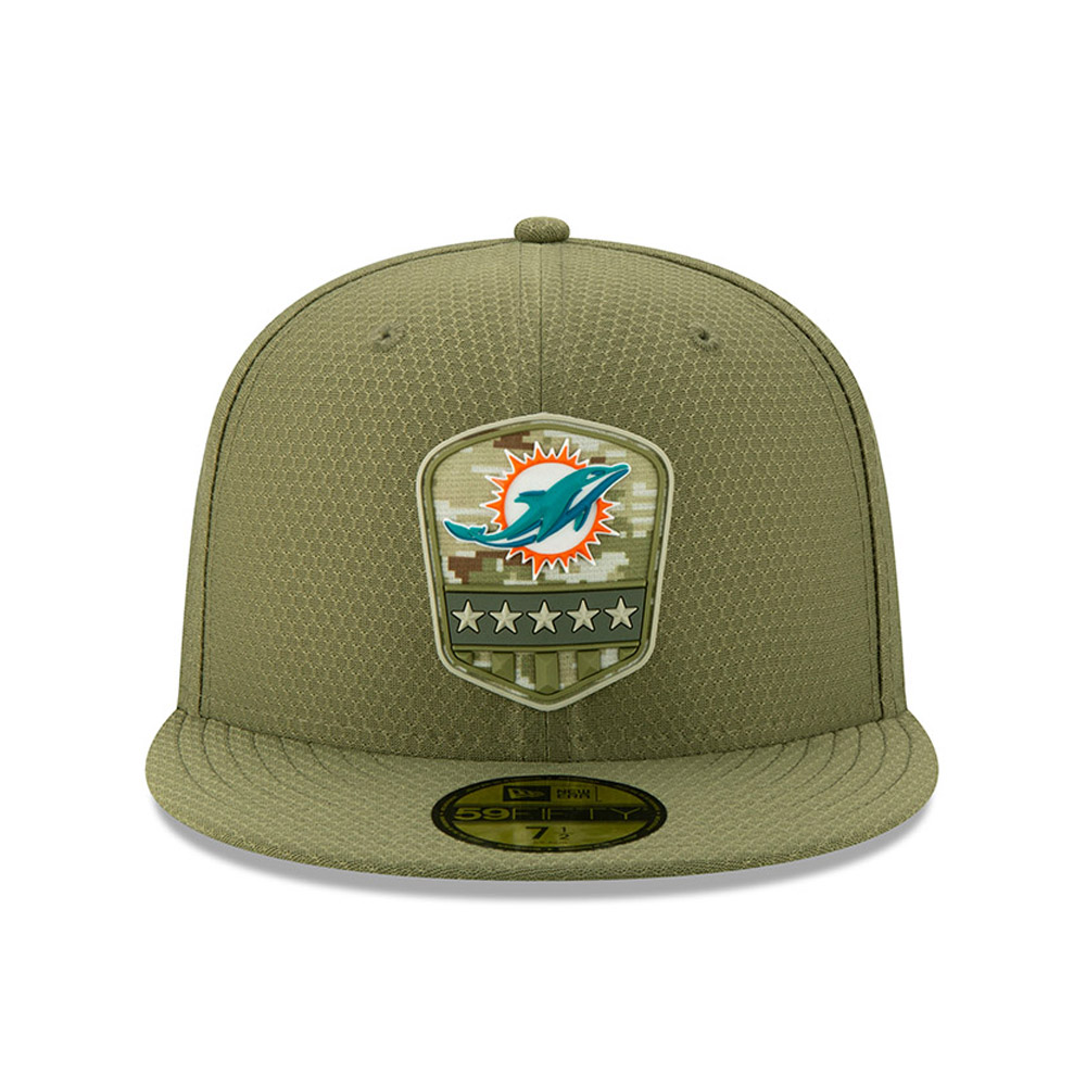 Cappellino 59FIFTY Miami Dolphins Salute to Service verde