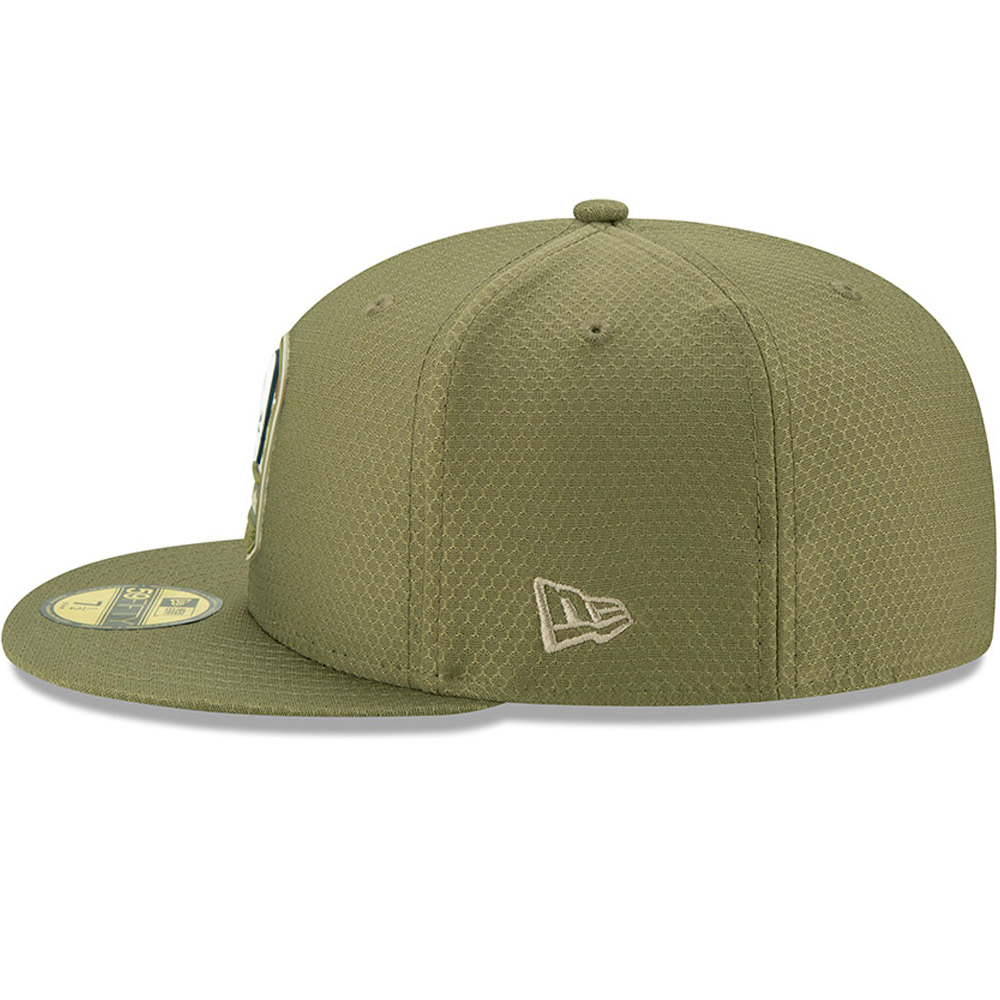 Grüne „Salute to Service“ 59FIFTY-Kappe der Los Angeles Rams