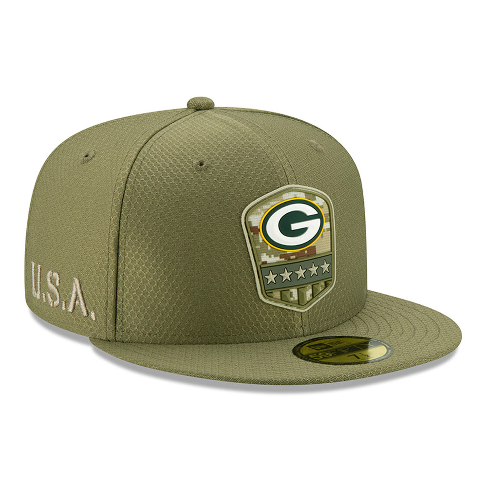 Cappellino 59FIFTY Green Bay Packers Salute to Service verde