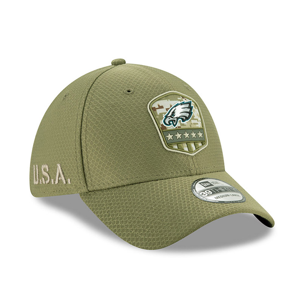 Grüne „Salute to Service“ 39THIRTY-Kappe der Philadelphia Eagles