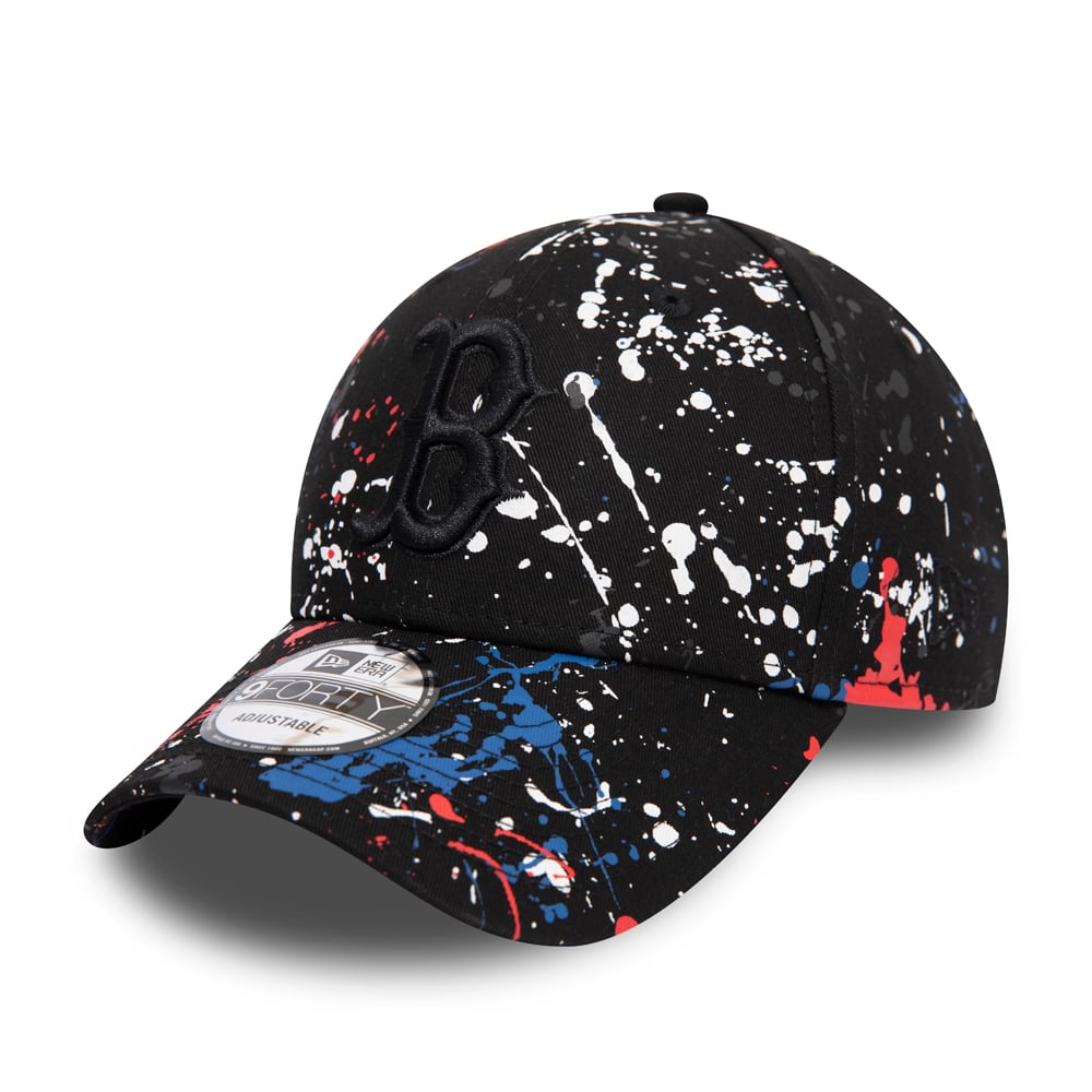 9FORTY-Kappe der Boston Red Sox mit Farbspritzer-Effekt
