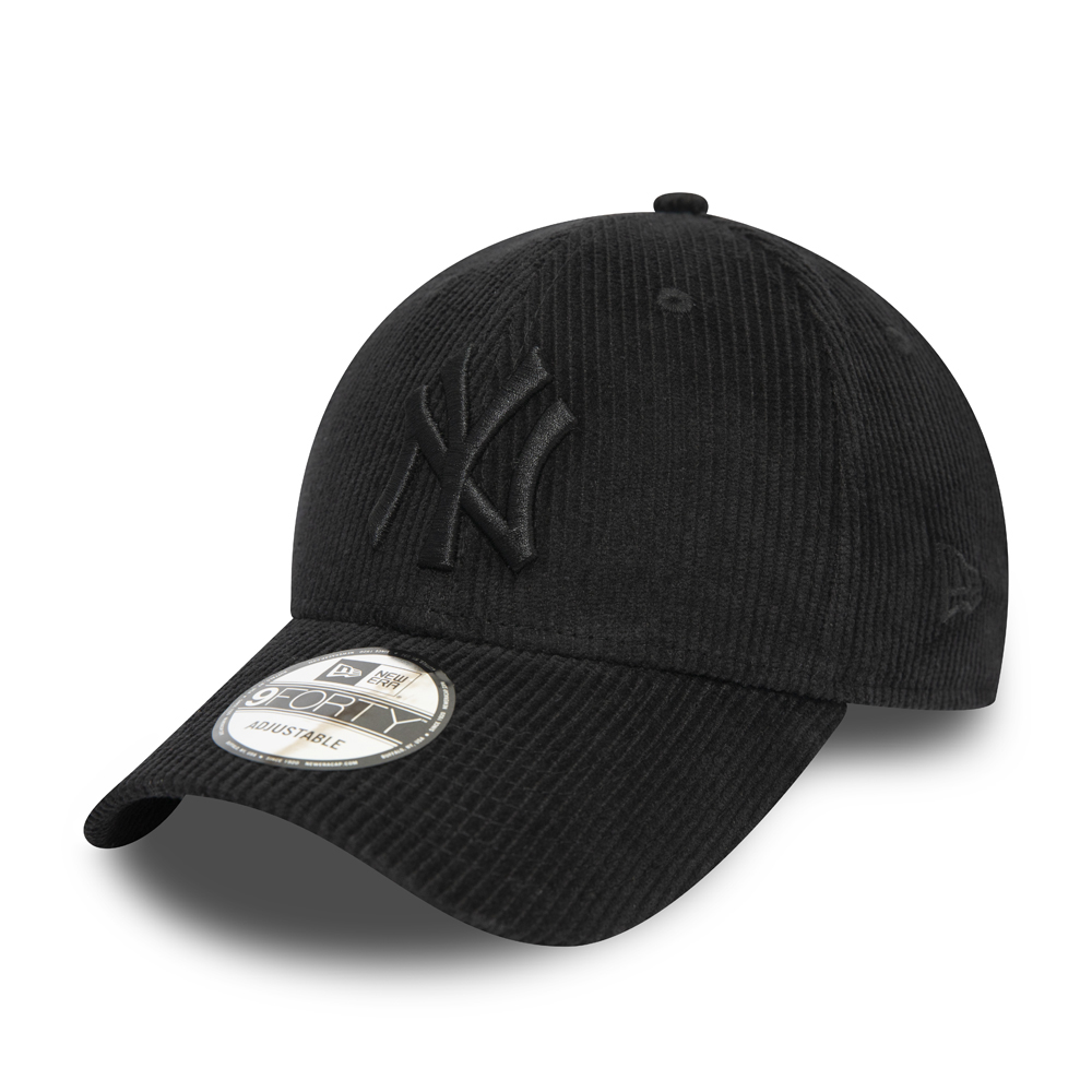 Schwarze 9FORTY-Kappe der New York Yankees in Cord