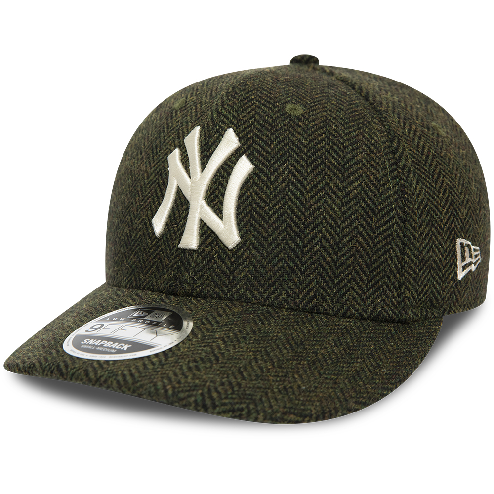 Cappellino 9FIFTY New York Yankees verde in tweed con profilo basso