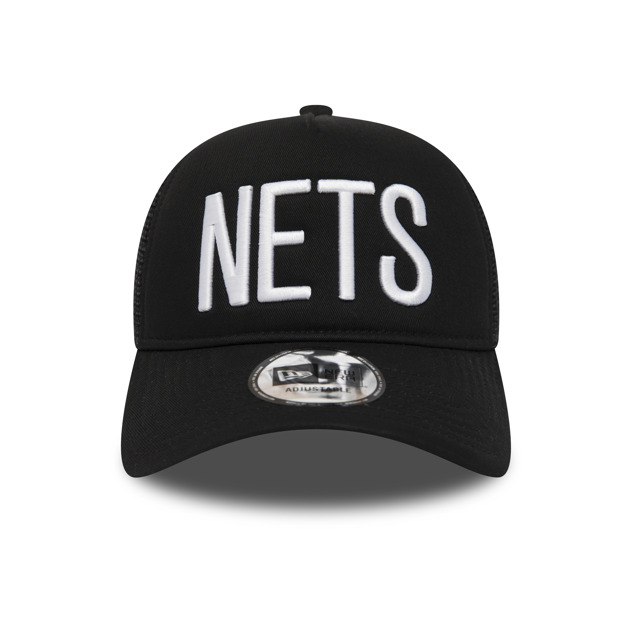 Brooklyn Nets 9FORTY-Trucker-Kappe mit A-Frame in Schwarz