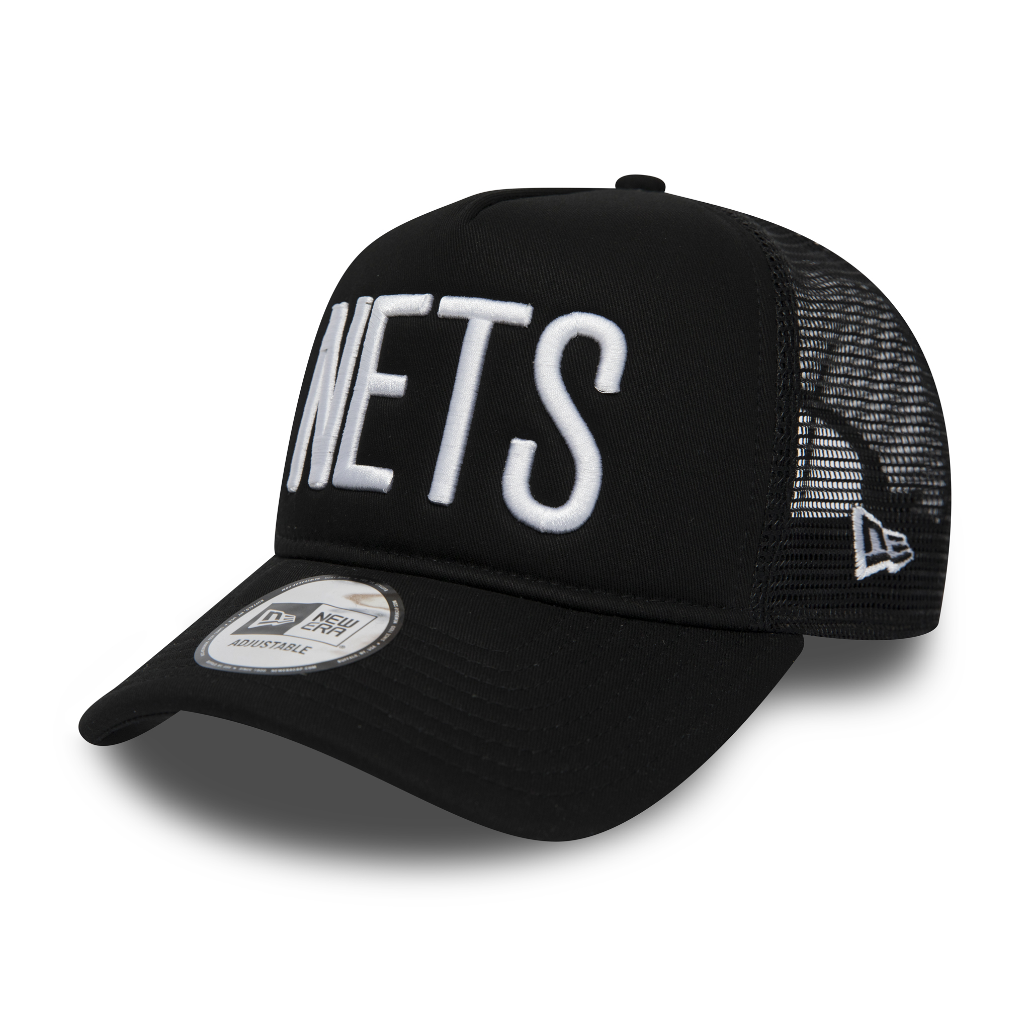 Brooklyn Nets 9FORTY-Trucker-Kappe mit A-Frame in Schwarz