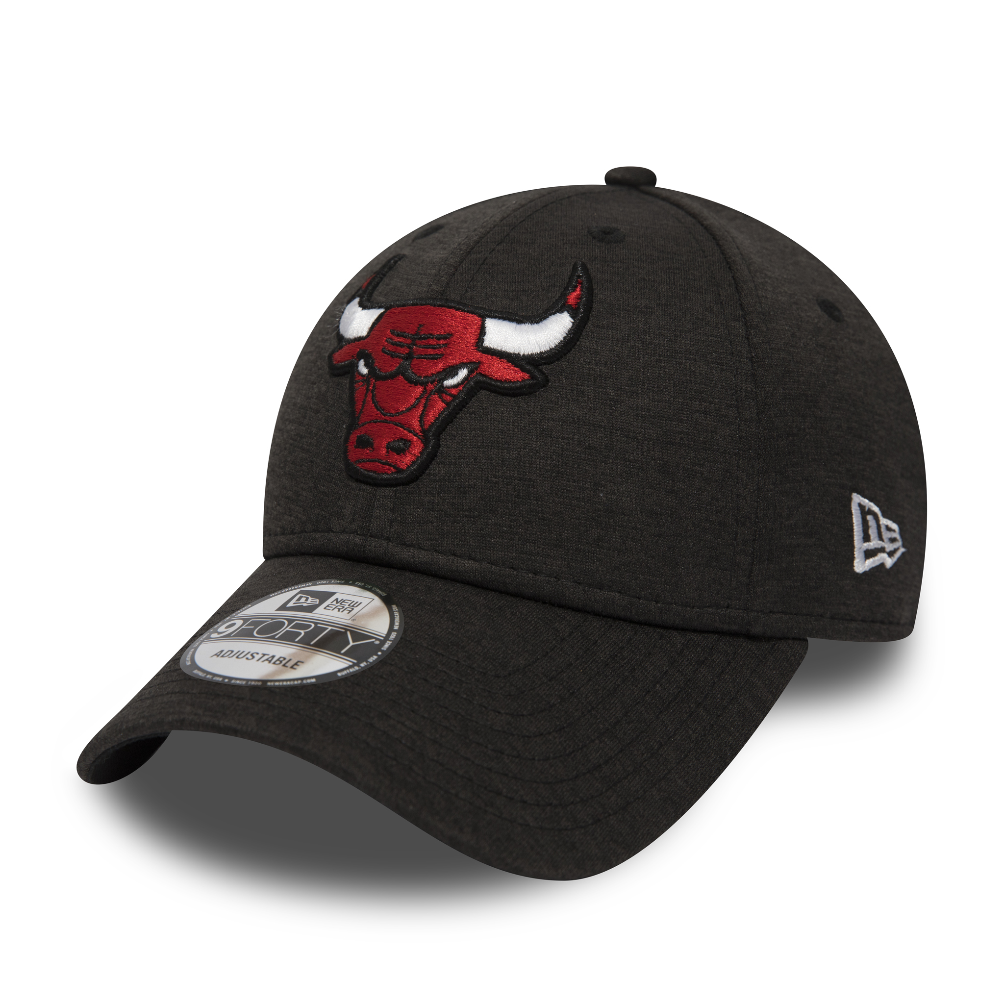 Chicago Bulls 9FORTY-Kappe aus Jersey „Shadow Tech“ in Schwarz