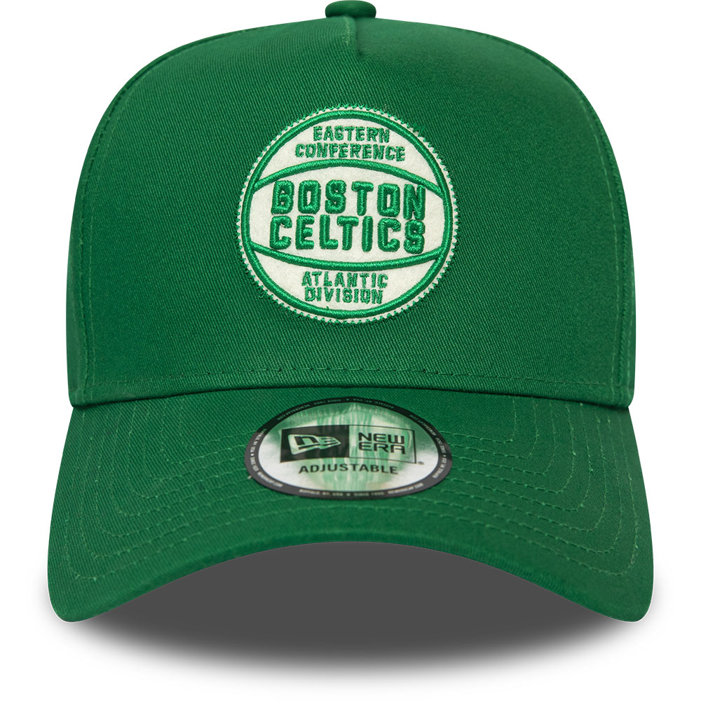Casquette Trucker A Frame verte avec écusson en feutre des Celtics de Boston