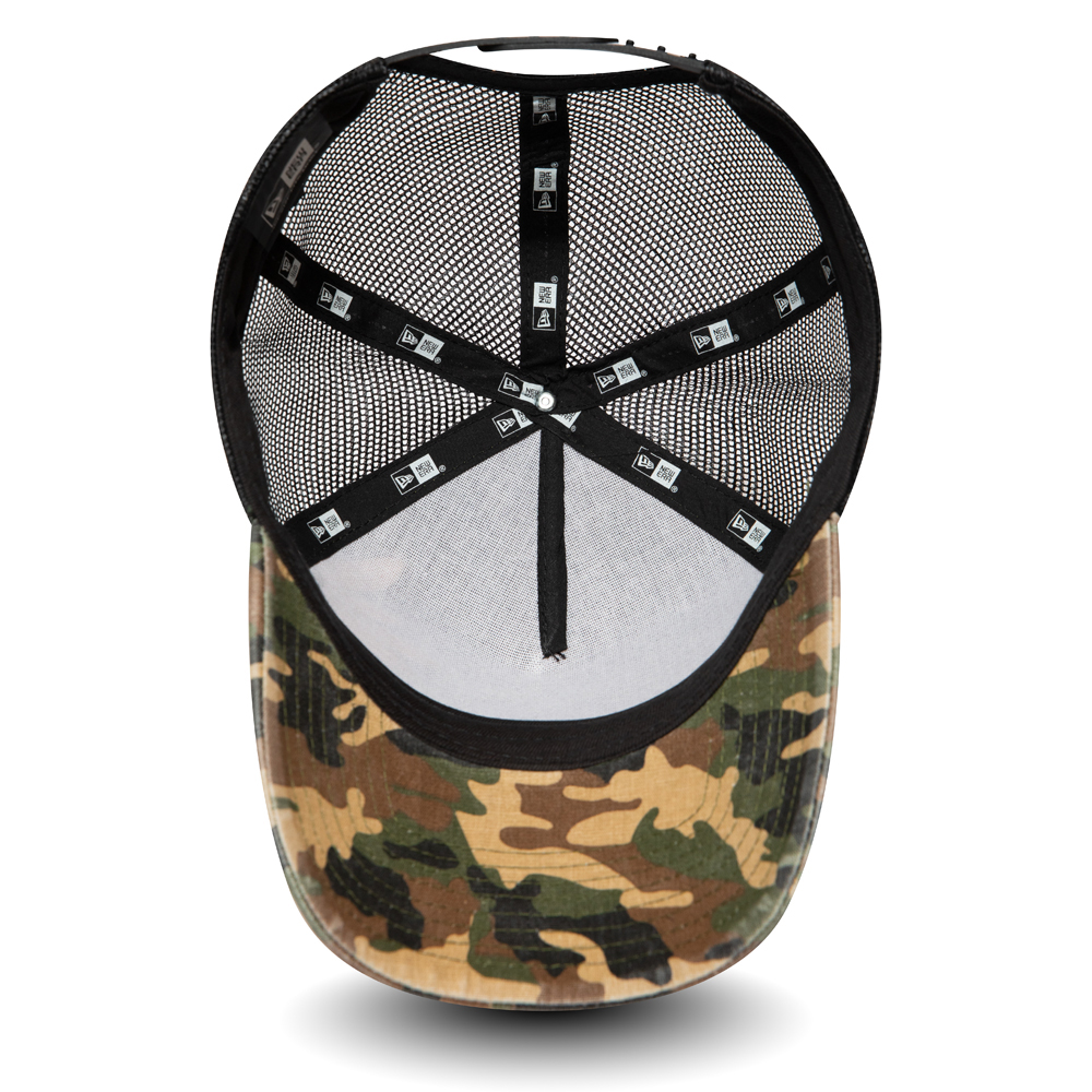 NEW ERA – Trucker-Kappe mit grauem Camouflage-Design – Military Flower