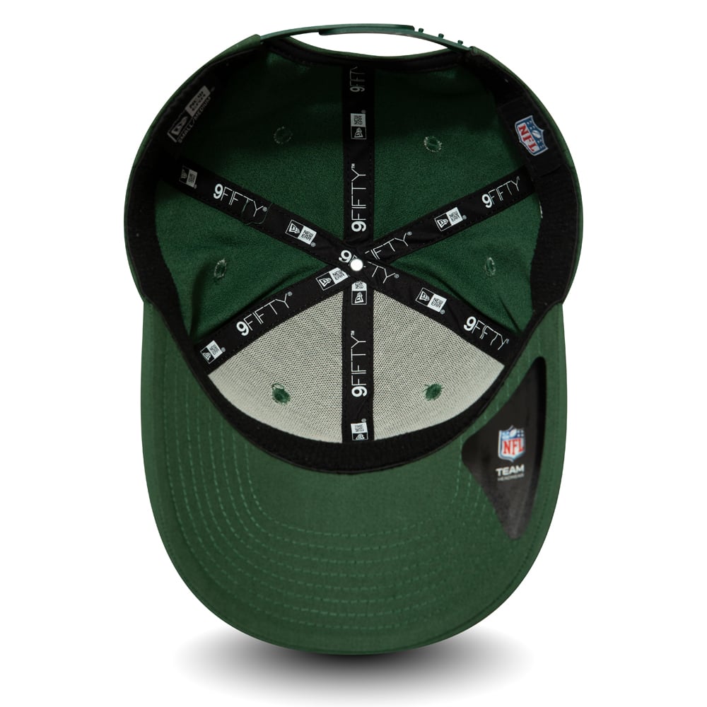 Green Bay Packers – Elastische, grüne 9FIFTY-Kappe mit Zahl