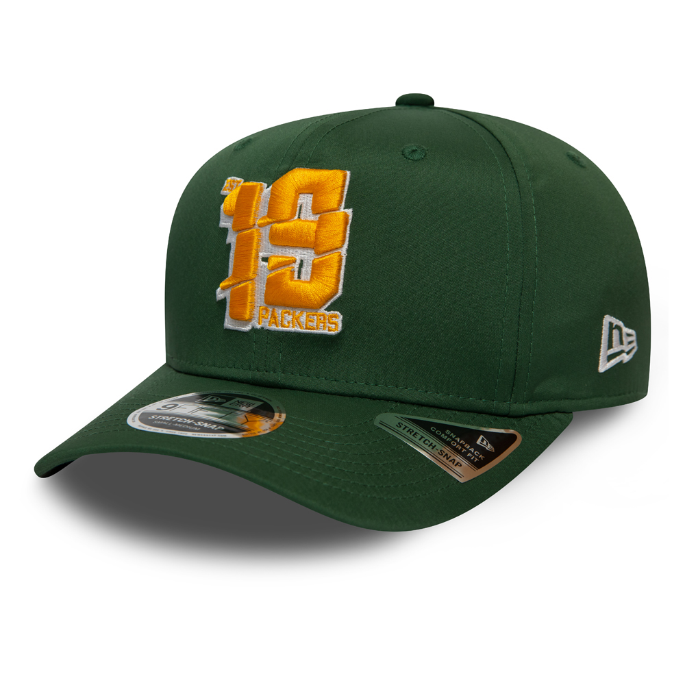 Green Bay Packers Number Stretch Green 9FIFTY Cap