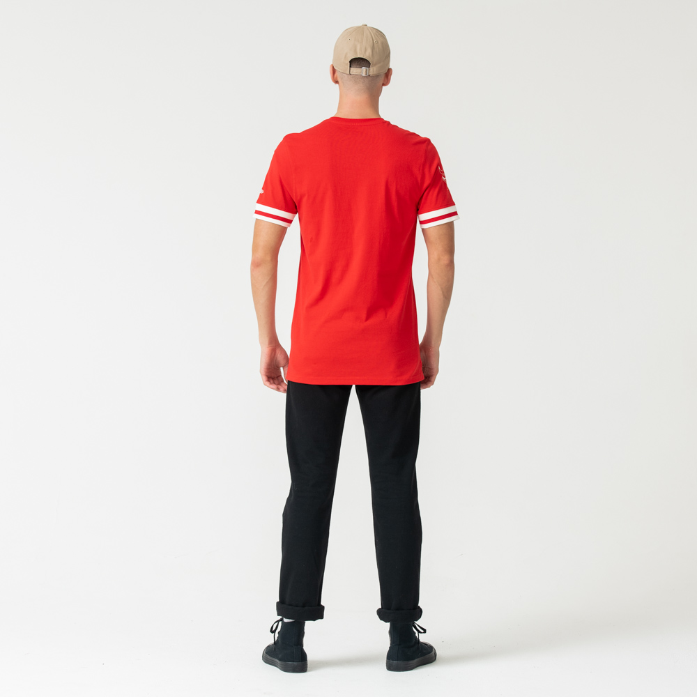 Chicago Bulls – T-Shirt mit Schriftzug – Rot