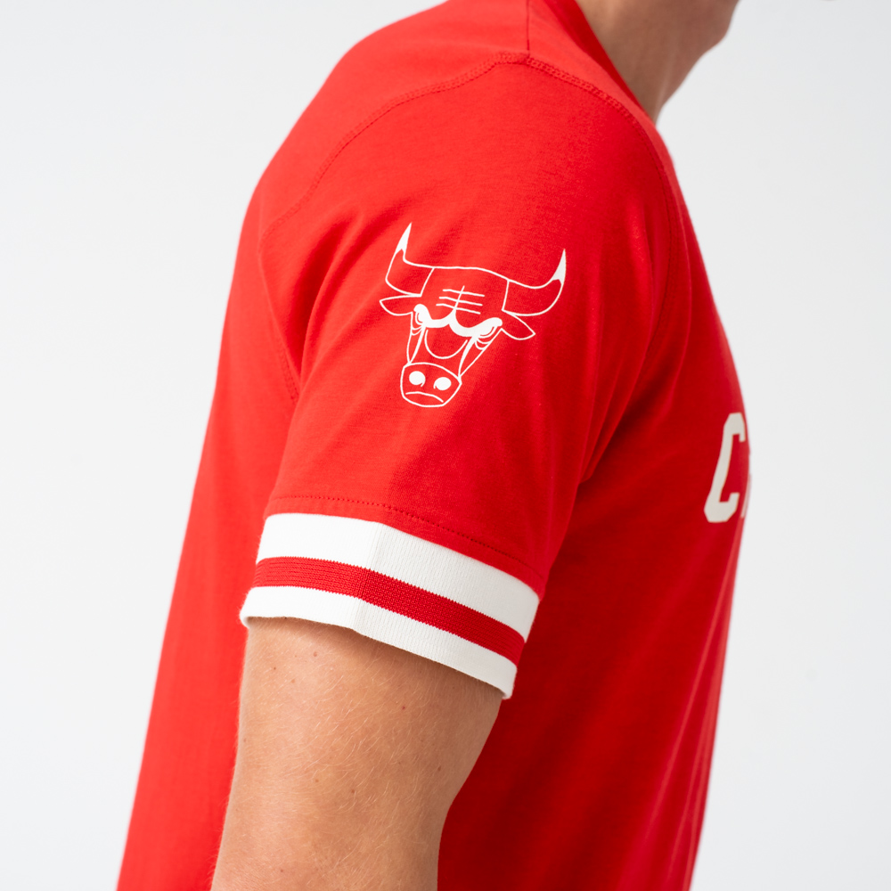 Chicago Bulls – T-Shirt mit Schriftzug – Rot