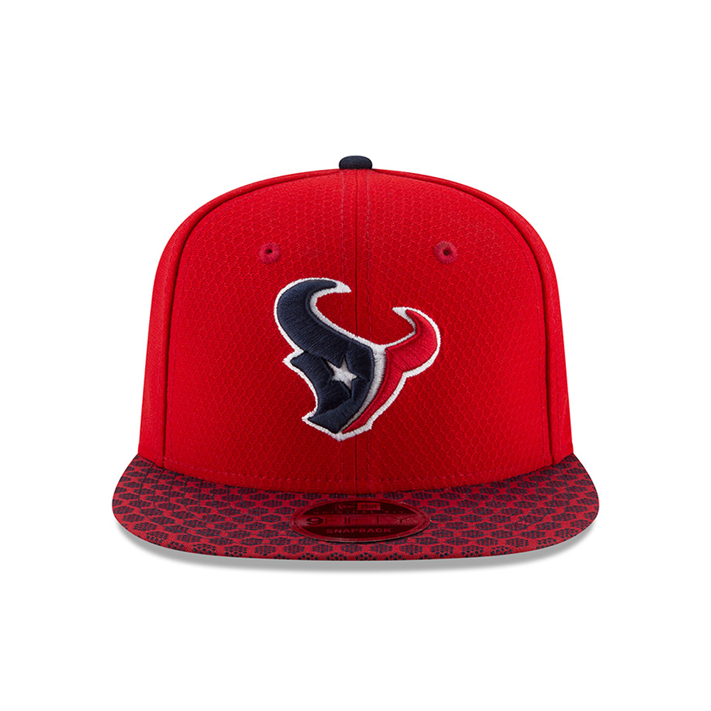 Rote 2017FIFTY-Kappe mit Clipverschluss – Houston Texans 9 Sideline OF