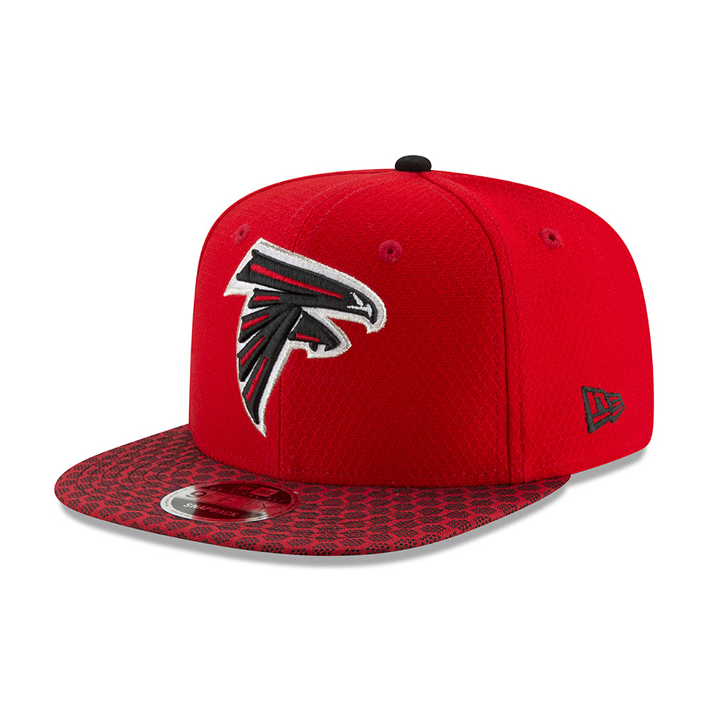Rote Atlanta Falcons 2017 Sideline OF 9FIFTY-Kappe mit Clipverschluss