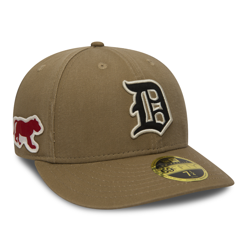 59FIFTY-Kappe – Detroit Tigers – Low Profile mit MLB Aufnäher in Khaki
