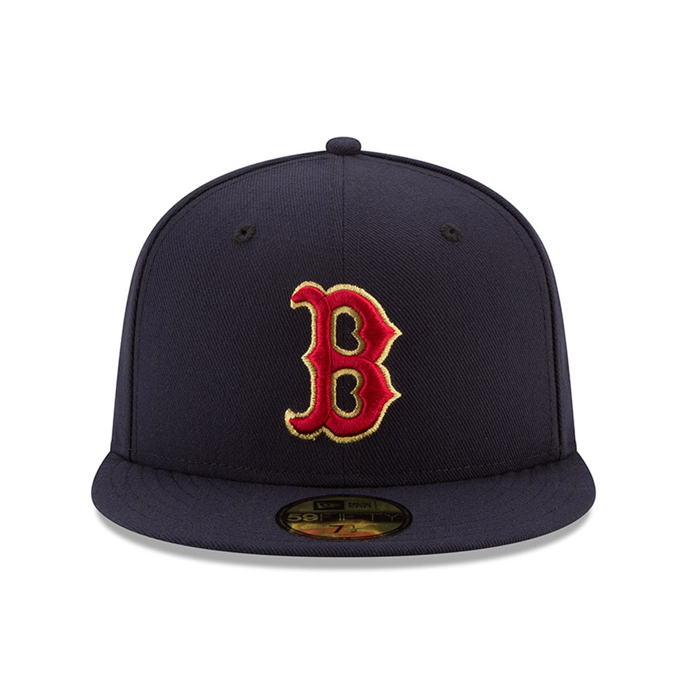 Cappellino 59FIFTY Boston Red Sox Hashmarks blu navy