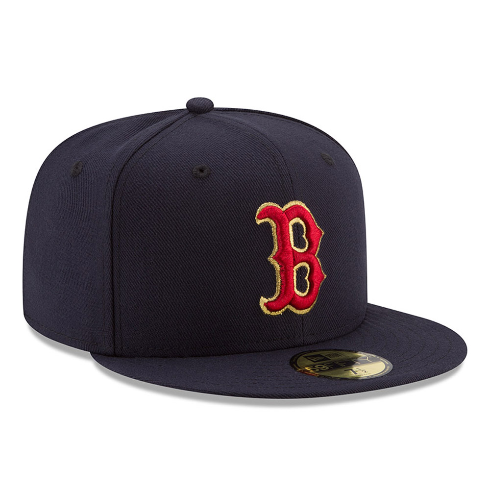 Cappellino 59FIFTY Boston Red Sox Hashmarks blu navy