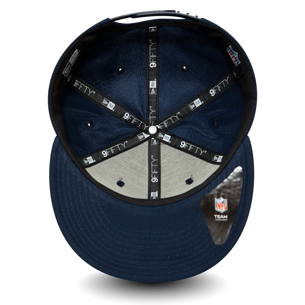 Cappellino 9FIFTY con chiusura posteriore Outline dei Seattle Seahawks blu navy