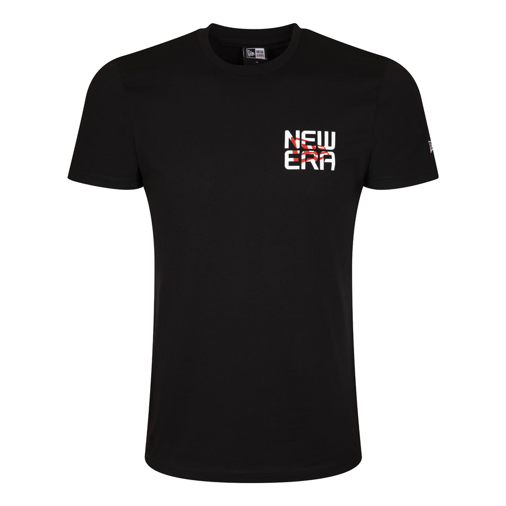 New Era Print Table T-Shirt in Schwarz