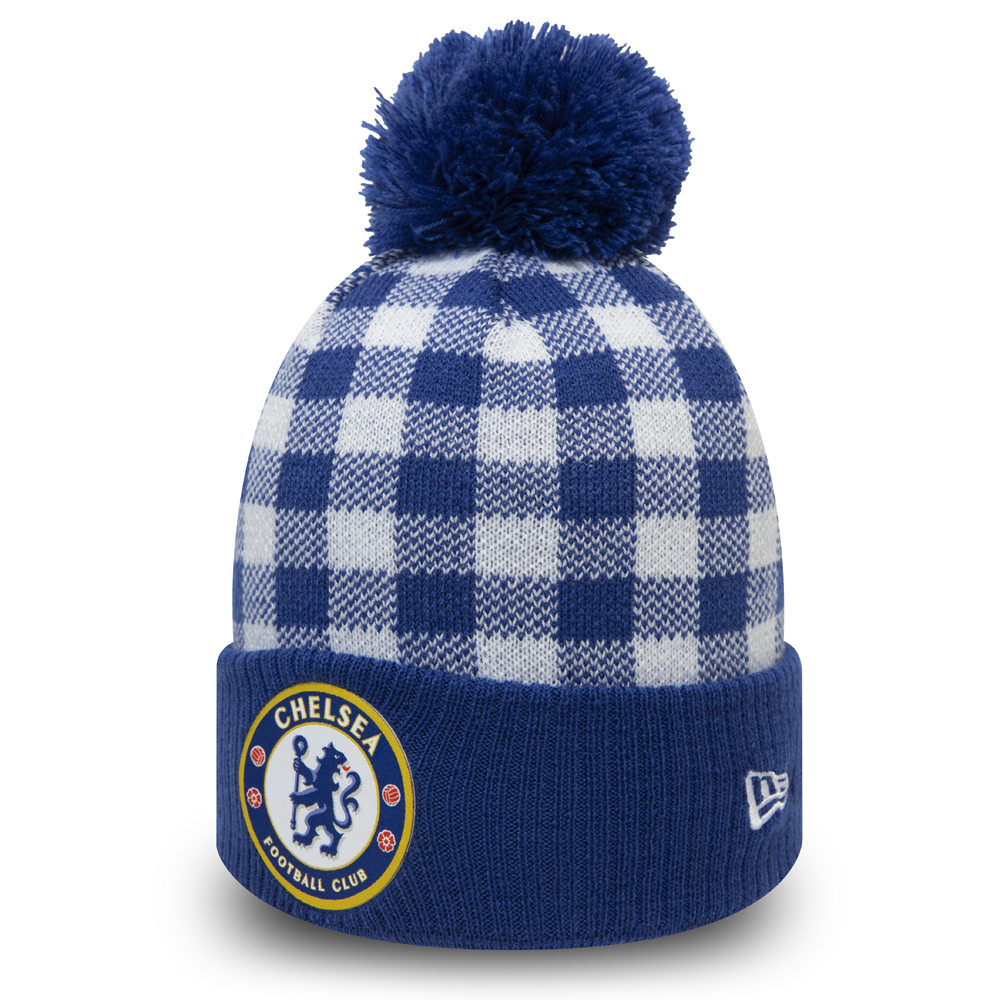 Gorro de punto Chelsea FC Checkered, azul