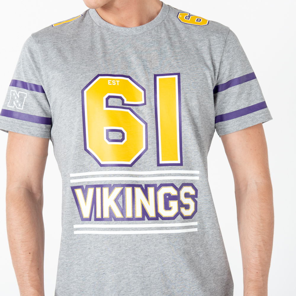 T-shirt gris Team Established Minnesota Vikins